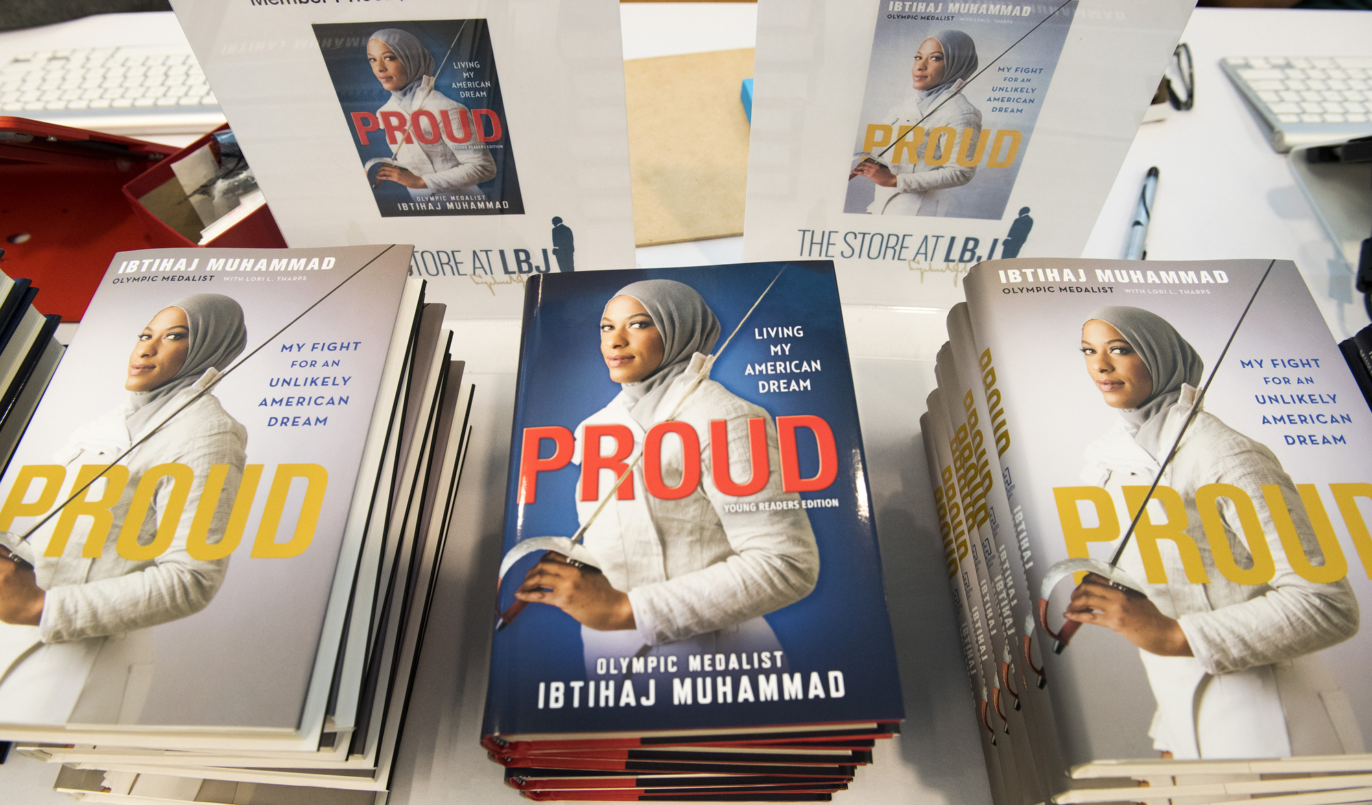 Book display for Proud by Ibtihaj Muhammad